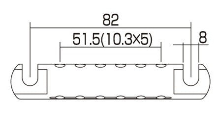 All Parts TP3406002 Featherweight Stop Tailpiece with USA Thread Studs Anchors Gold 3-1/4 Spacin 1