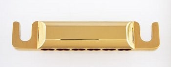 All Parts TP5440002 12-String Stop Tailpiece with USA Thread Studs/Anchors Gold 3-1/4 Stud Spaci 1