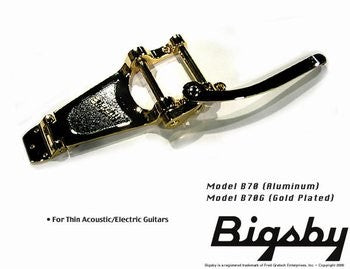 Bigsby TP3673002 Licensed B70 with Tensión Bar Gold No Bridge Solid Body & Thin Arch Top Guitars 1