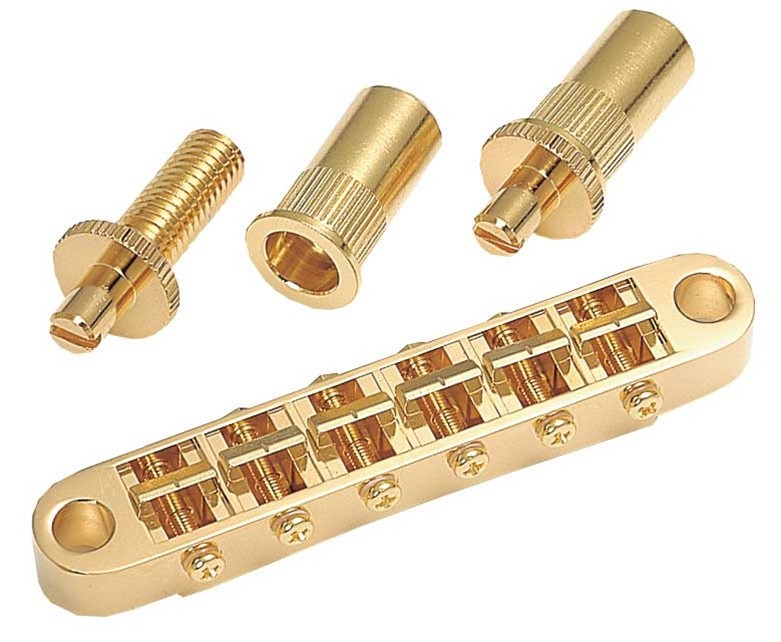 Gotoh GB0525002 Tunematic Large Mounting Holes Gold 2-1/16 String Spacing 2-29/32 Post Spacing 1