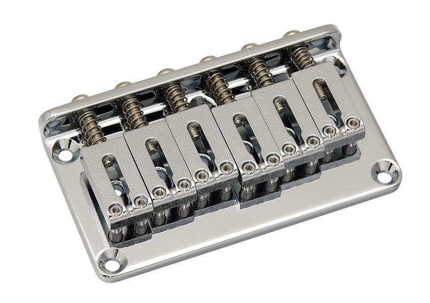 Gotoh SB5115010 Non-Tremolo Bridge with Steel Saddles Chrome with Screws 2-1/16 Spacing 1