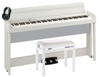 Korg -Pack- C1 WH Piano Digital Blanco + Banqueta y Auriculares 1