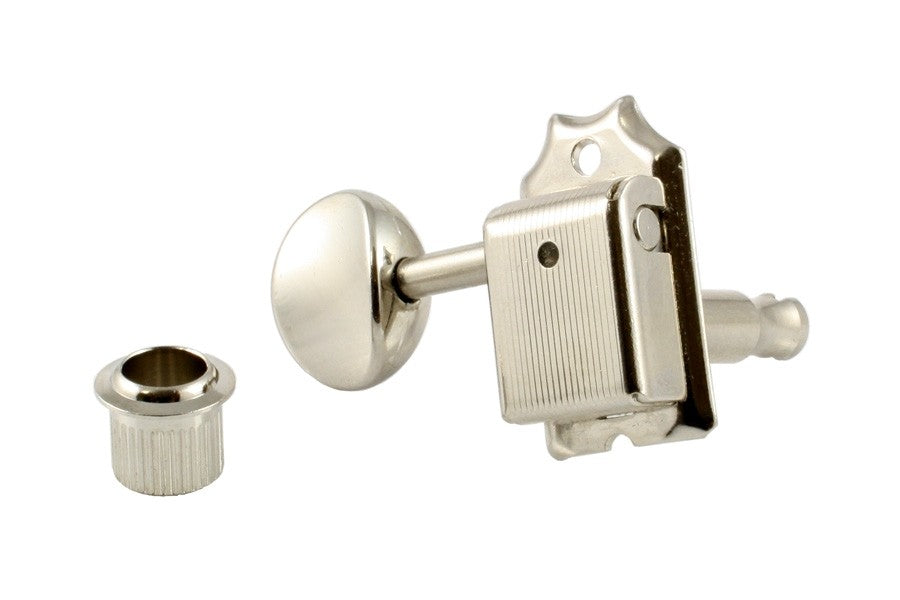 Gotoh TK0880L01 Tuning Keys Vintage Style Left-Handed 6-In-Line Nickel with Hardware 15:1 Liq 1