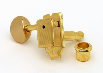 Gotoh TK0880L02 Tuning Keys Vintage Style Left-Handed 6-In-Line Gold with Hardware 15:1 Liqui 1