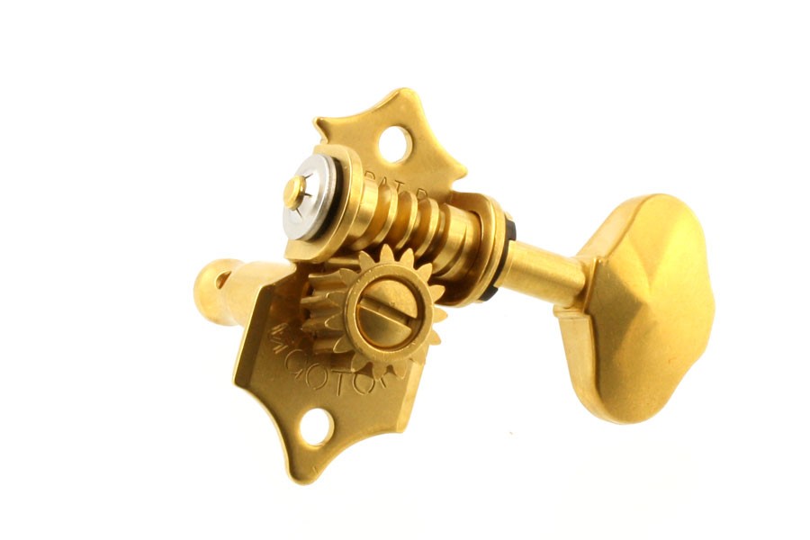 Gotoh TK7809002 Open Gear 3 X 3 Scalloped Buttons Antique Gold Finish with Hardware 15:1 1