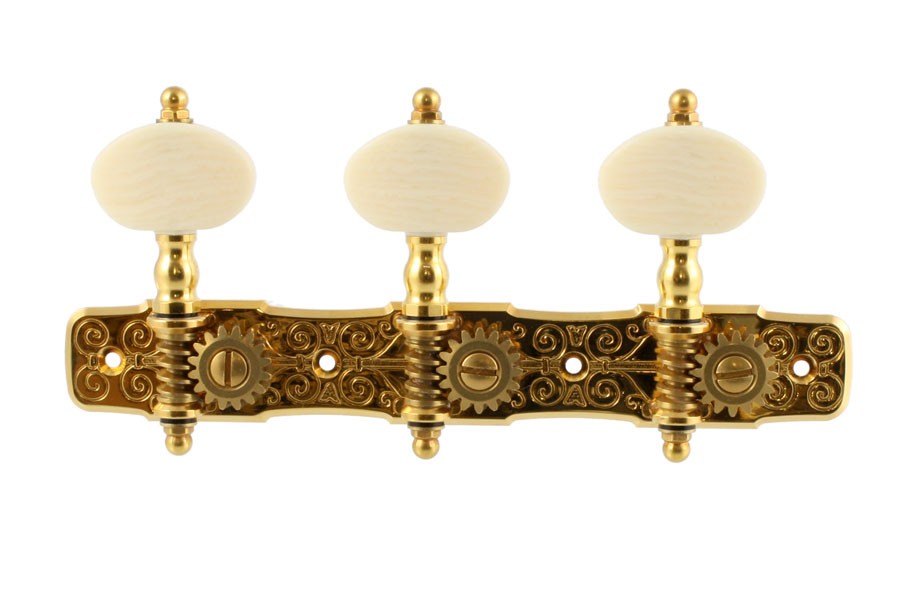 Gotoh TK7953002 Hauser Classical Keys Gold Simulated Ivory Buttons 16:1 1-3/8 Spacing 1