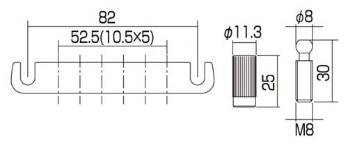 Gotoh TP3409002 510FA Stop Tailpiece Gold Lightweight Aluminum with Hardware 3-1/4 Stud Spacing 1