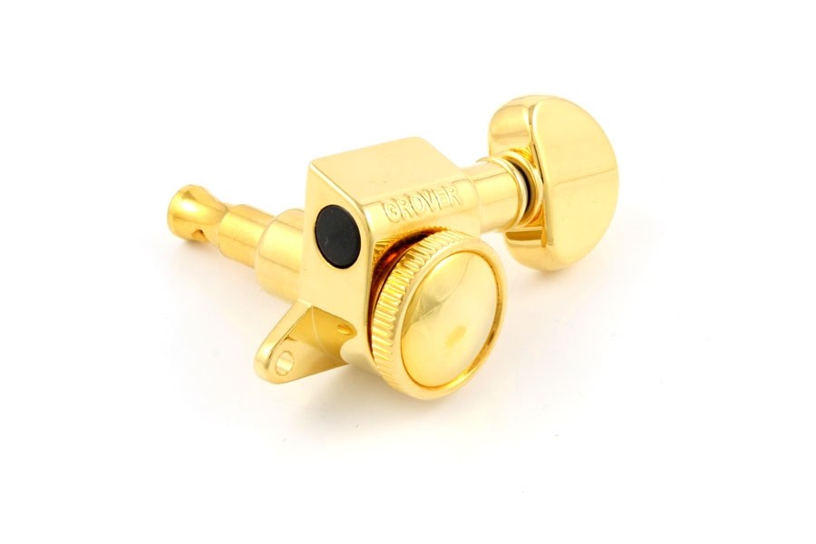 Grover TK7926002 Locking Tuners 505G6 6-In-Line Gold with Hardware 18:1 Lock Knob on Back 1