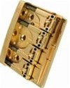 Schaller BB0318002 Bass Bridge with Rollers Gold Adjustable Spacing 2-3/32 to 2-1/2 1