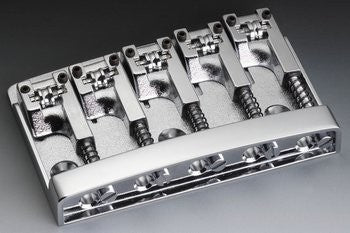 Schaller BB0322010 5-String Bass Bridge Roller Saddles Chrome ADJustable Spacing 2-17/32  2-3/4 1