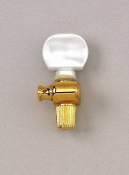 Schaller TK7861002 5Th String Key Gold with White Pearloid Knob Gold 8:1 1