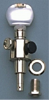 Schaller TK7864001 Sealed D Tuner Banjo Pegs Set of 2 Nickel with Pearloid Knobs 4:1 1