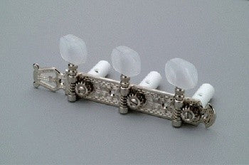 Schaller TK7955001 Lyre Classical Tuning Keys Nickel with Pearloid Buttons 16:1 1-3/8 Spacing 1