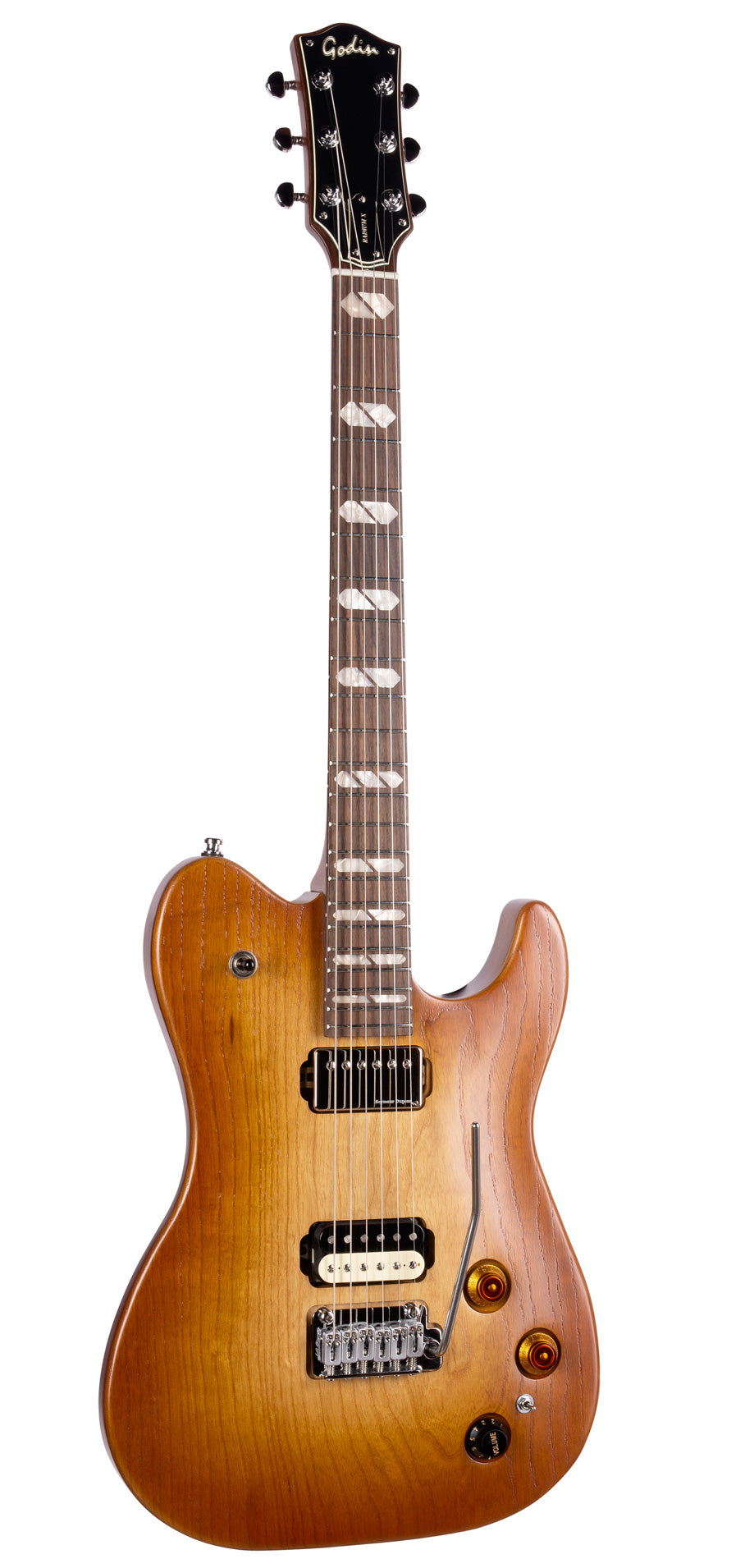 Godin Radium-X RB RW Guitarra Eléctrica Rustic Burst 2