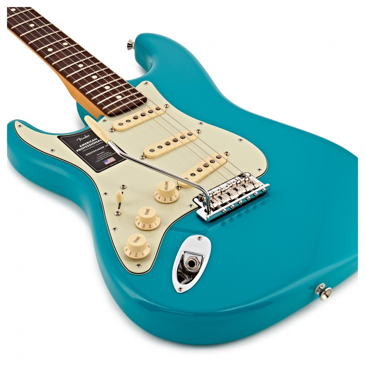 Fender American Professional II Stratocaster LH RW Guitarra Eléctrica Miami Blue Zurdos 10