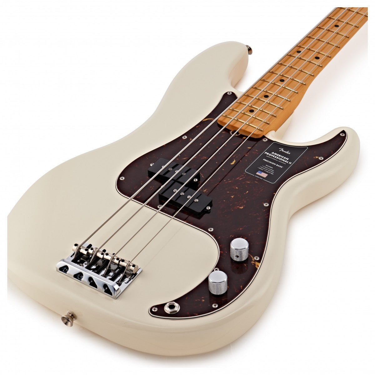 Fender American Professional II Precision Bass MN Bajo Eléctrico Olympic White 10