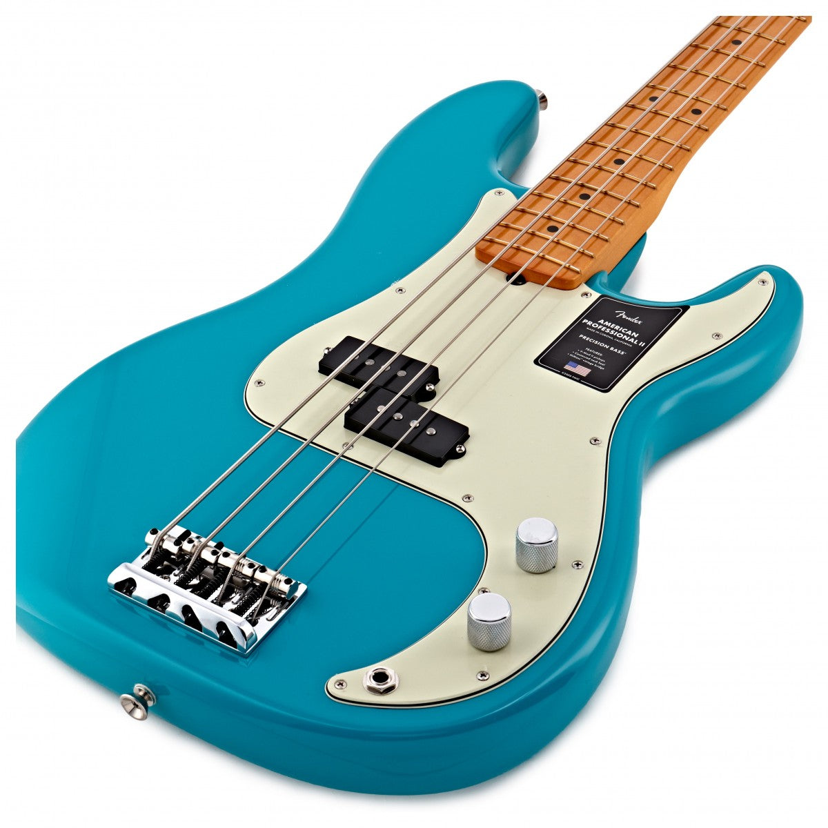 Fender American Professional II Precision Bass MN Bajo Eléctrico Miami Blue 10