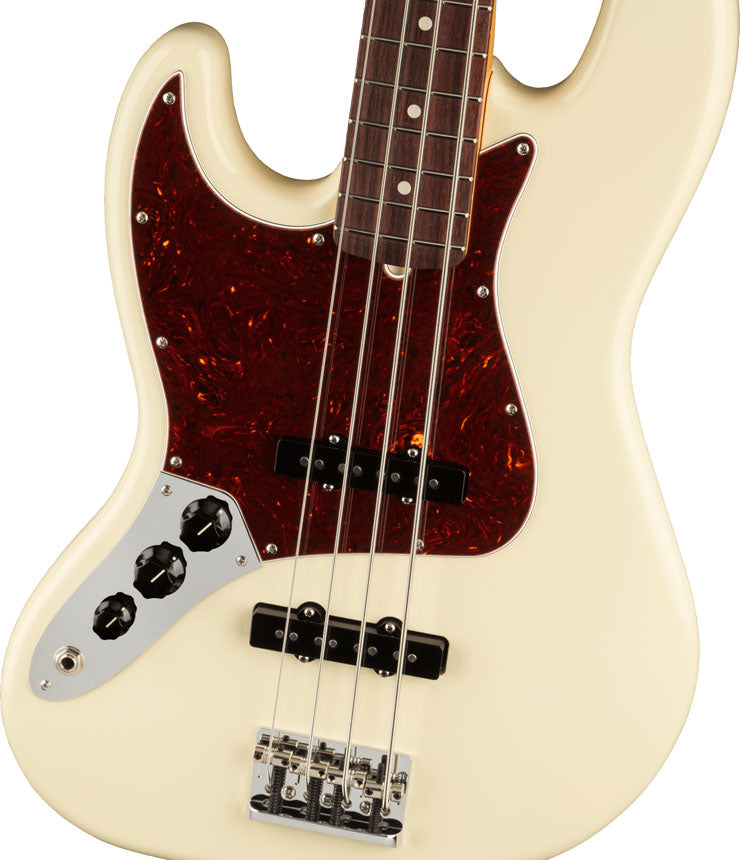 Fender American Professional II Jazz Bass LH RW Bajo Eléctrico Olympic White Zurdos 4