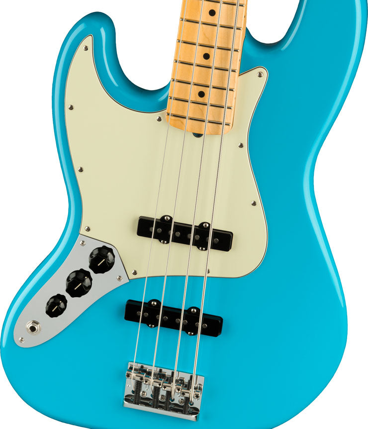 Fender American Professional II Jazz Bass LH MN Bajo Eléctrico Miami Blue Zurdos 4