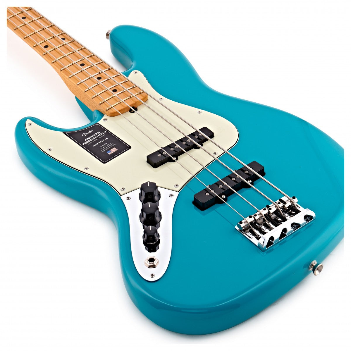 Fender American Professional II Jazz Bass LH MN Bajo Eléctrico Miami Blue Zurdos 10