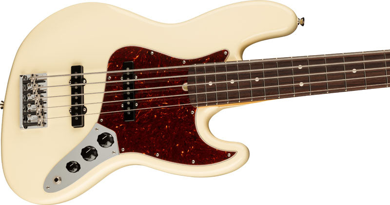 Fender American Professional II Jazz Bass V RW Bajo Eléctrico 5 Cuerdas Olympic White 3