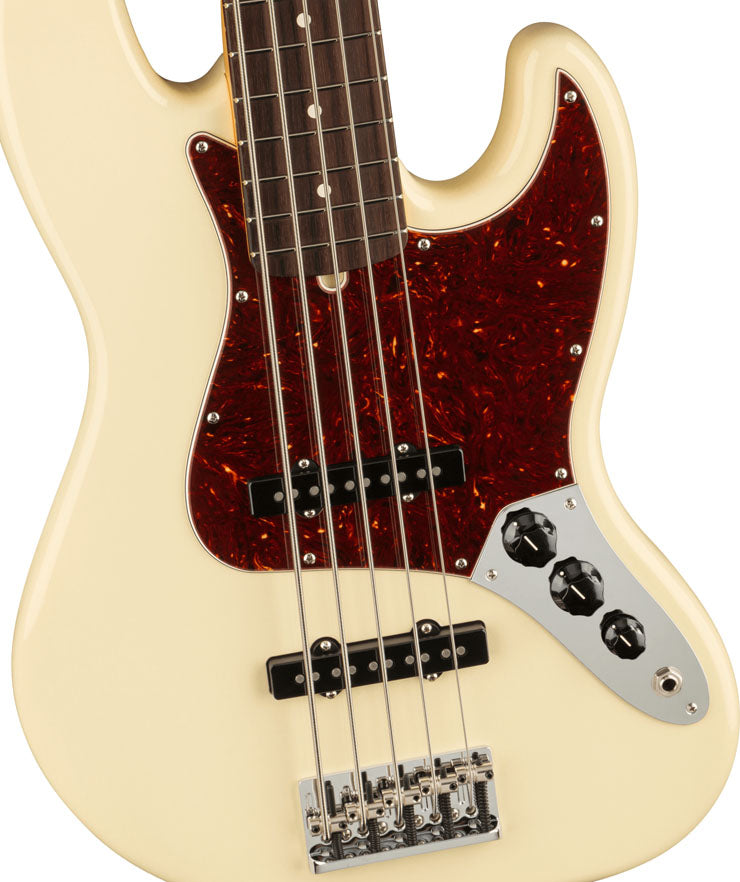 Fender American Professional II Jazz Bass V RW Bajo Eléctrico 5 Cuerdas Olympic White 4