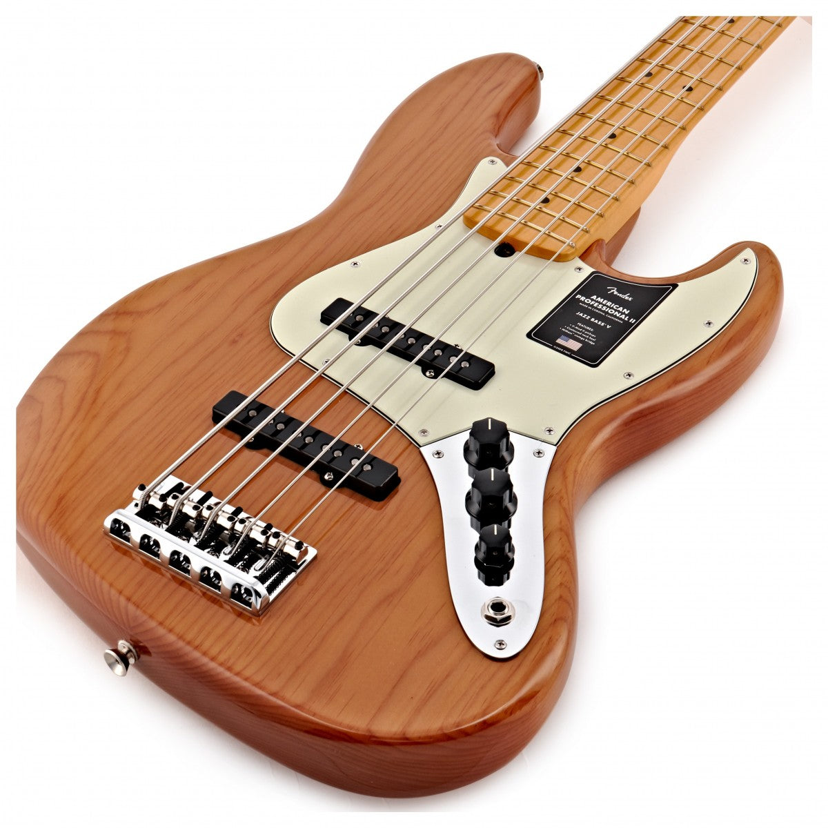 Fender American Professional II Jazz Bass V MN Bajo Eléctrico 5 Cuerdas Roasted Pine 10