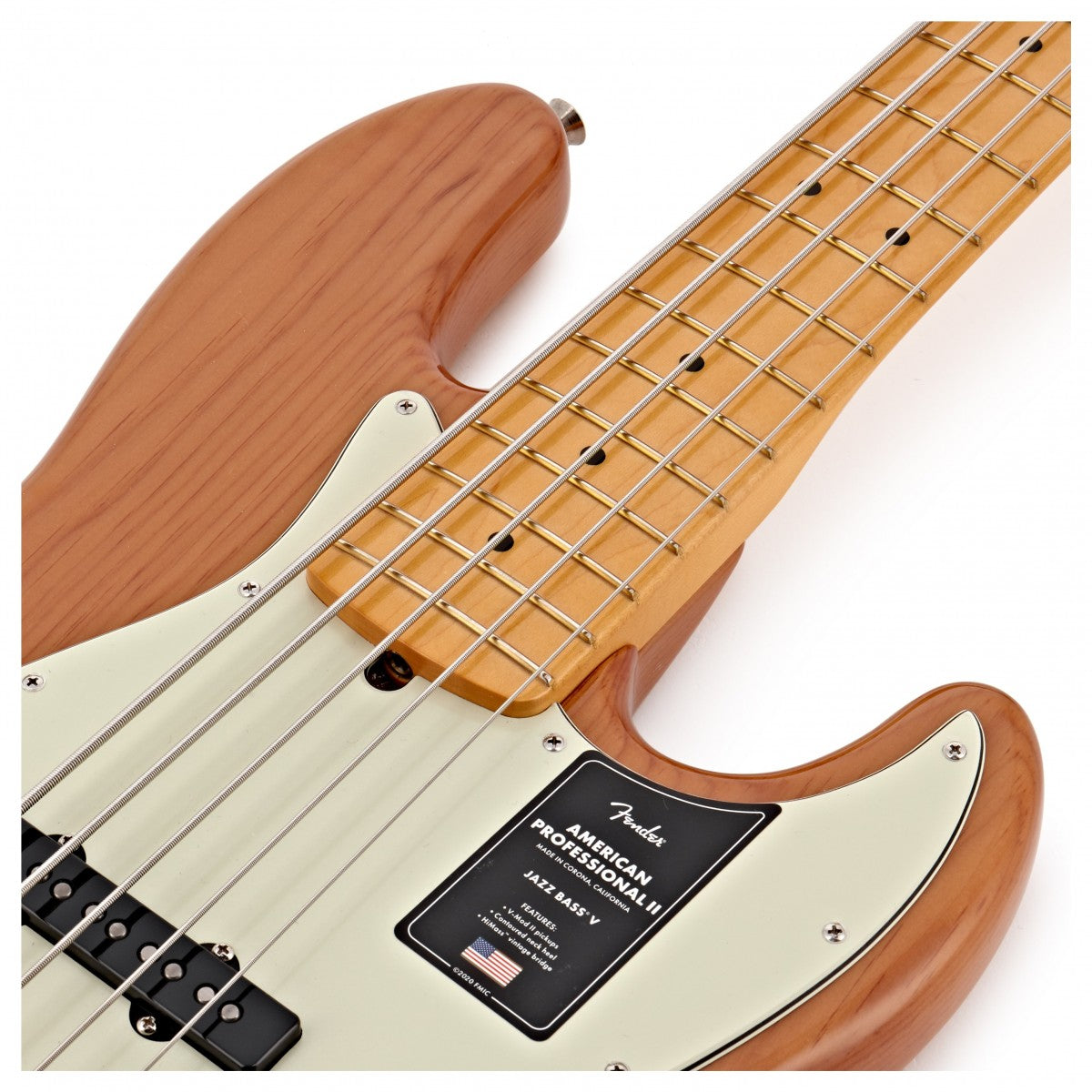 Fender American Professional II Jazz Bass V MN Bajo Eléctrico 5 Cuerdas Roasted Pine 11