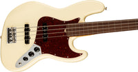 Fender American Professional II Jazz Bass Fretless RW Bajo Eléctrico Olympic White 3