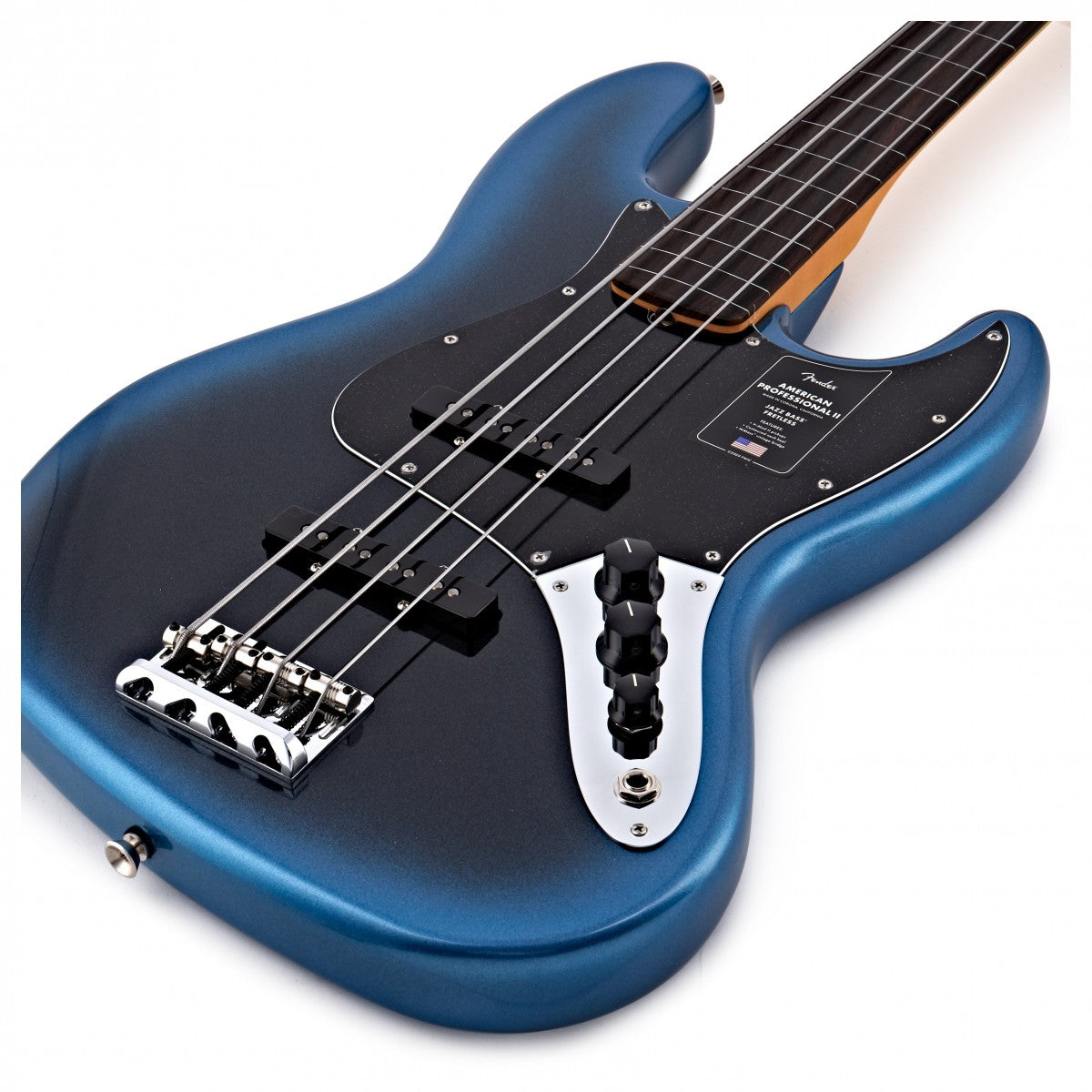 Fender American Professional II Jazz Bass Fretless RW Bajo Eléctrico Dark Night 10