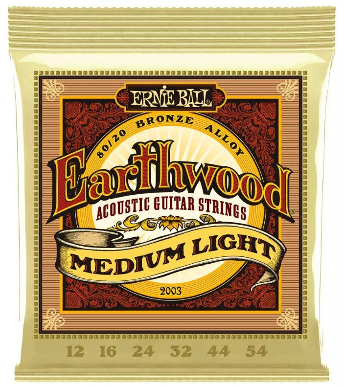 Ernie Ball 2003 ML Earthwood Bronze Juego Cuerdas Acústica 012-054 1