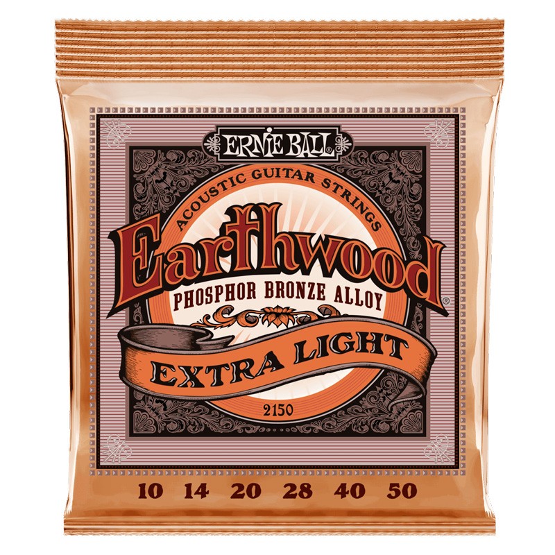 Ernie Ball 2150 Slinky Extralight Earthwood Phospor Bronze Juego Cuerdas Acústica 010-050 1