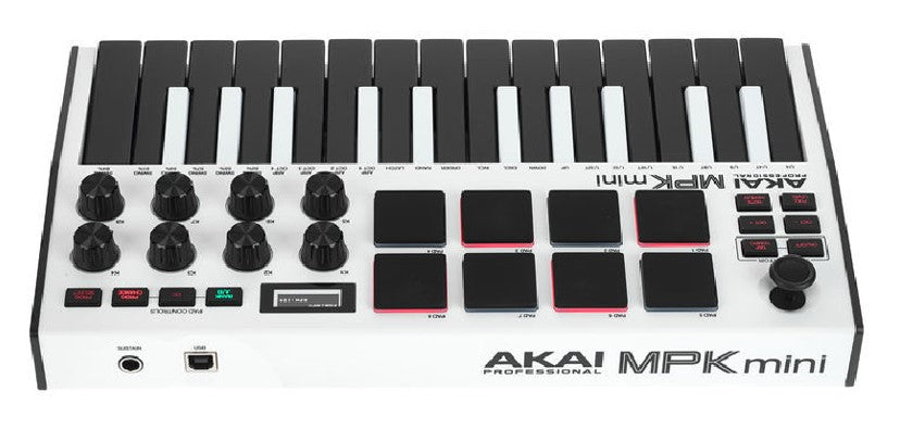 AKAI MPK Mini MK3 White Teclado Controlador USB Blanco 4