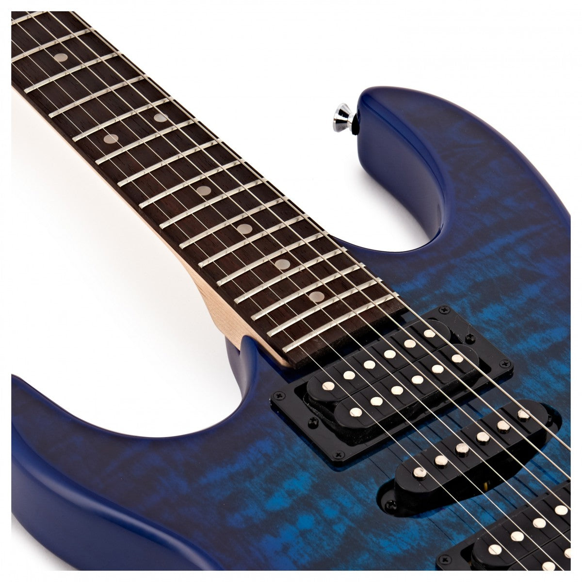 Ibanez GRX70QAL TBB GIO Guitarra Eléctrica para Zurdos Transparent Blue Burst 4