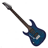 Ibanez GRX70QAL TBB GIO Guitarra Eléctrica para Zurdos Transparent Blue Burst 7