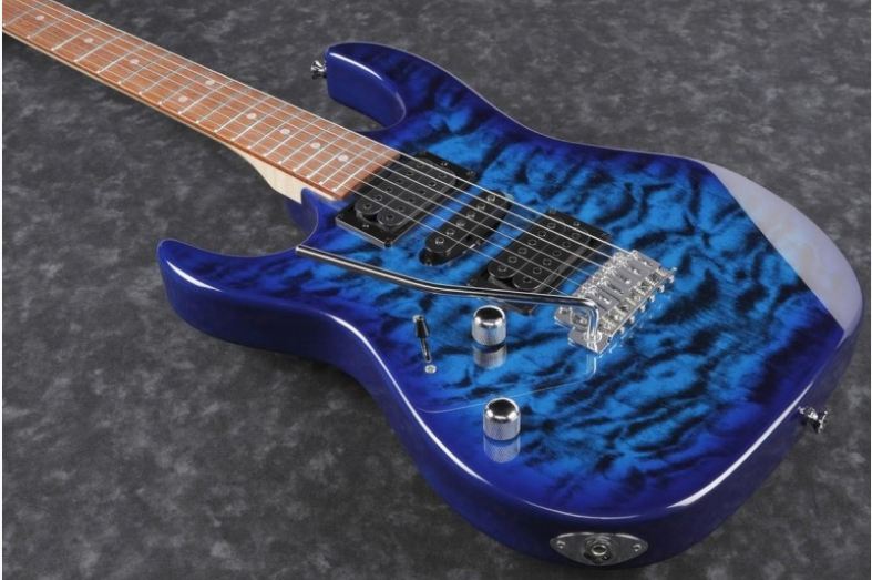 Ibanez GRX70QAL TBB GIO Guitarra Eléctrica para Zurdos Transparent Blue Burst 10