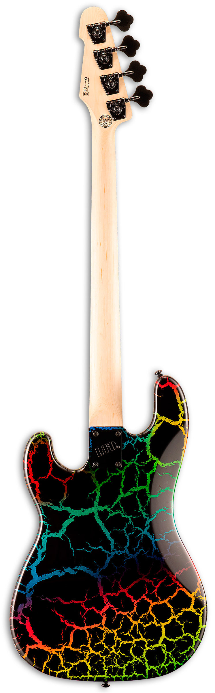 ESP LTD Surveyor 87 RC Bajo Eléctrico Rainbow Crackle 3