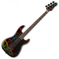 ESP LTD Surveyor 87 RC Bajo Eléctrico Rainbow Crackle 4