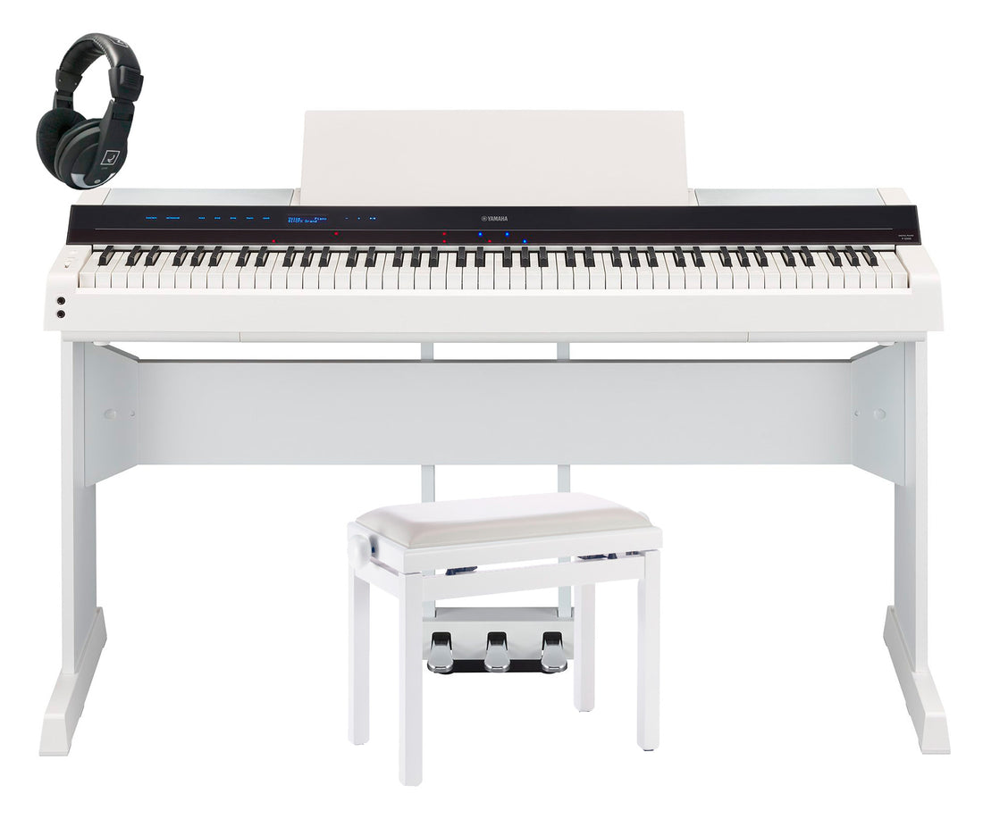 Yamaha -Pack- PS500WH Piano Digital Blanco + Soporte + Pedalera + Banqueta y Auriculares 1