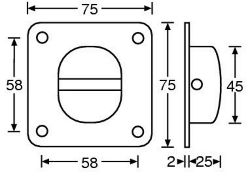 Adam Hall 5710 Anilla de Anclaje Empotrable para Volar Bafles Negro 2