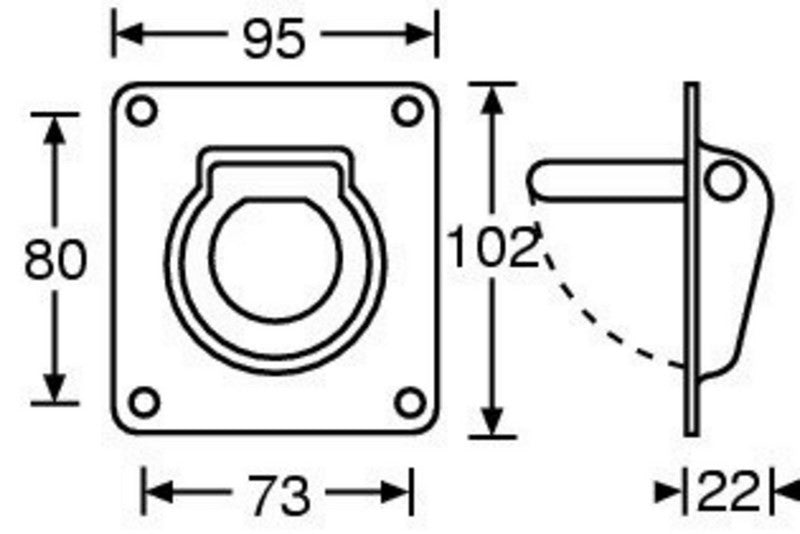 Adam Hall 5801 Anilla de Sujeción para Volar Bafles Zinc 2