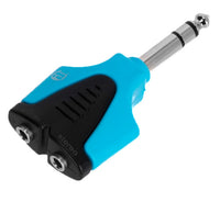 Adam Hall K4AYMF3JM3BLU Adaptador 2X Minijack Hembra Estéreo a Jack Macho Estéreo 1