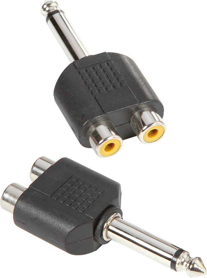 Adam Hall 7548 Adaptador 2X RCA Hembra a Jack Macho Mono. 1