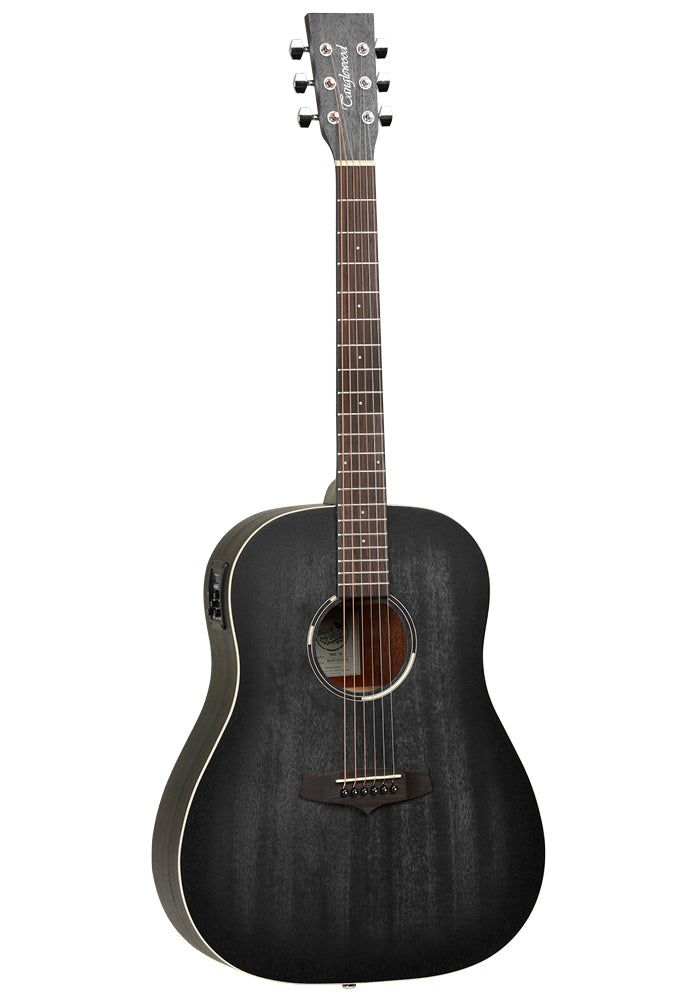 Tanglewood TWBBSDE Blackbird Guitarra Electroacústica Dreadnought Smokestack Black Satin 1