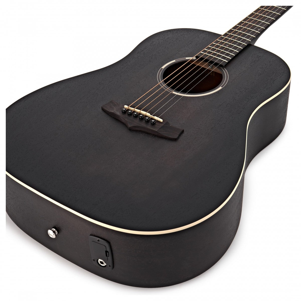 Tanglewood TWBBSDE Blackbird Guitarra Electroacústica Dreadnought Smokestack Black Satin 5