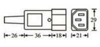 Adam Hall 8102C Conector IECC Aéreo 3 Pins 4