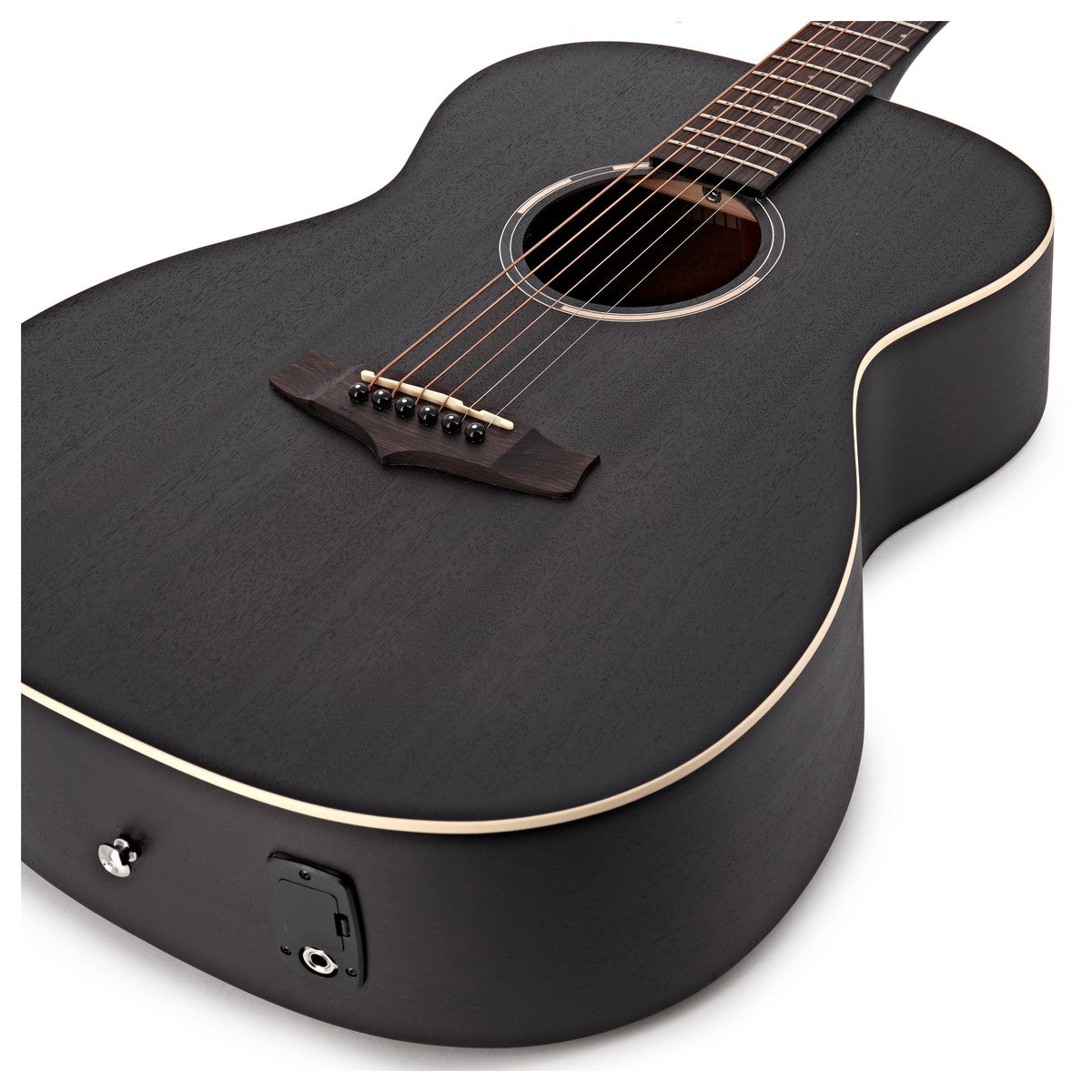 Tanglewood TWBBOE Blackbird Guitarra Electroacústica Orquesta Smokestack Black Satin 5