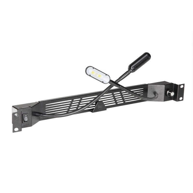 Adam Hall 87463 Lámpara Doble Led de Rack con Flexo 1U Connector Euro 1