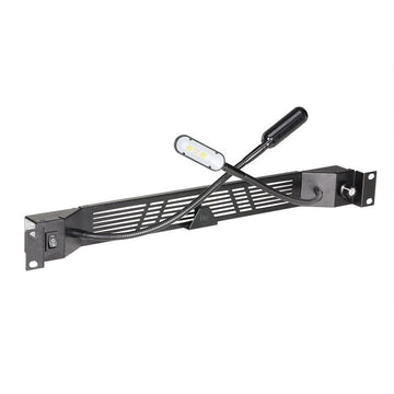 Adam Hall 87463 Lámpara Doble Led de Rack con Flexo 1U Connector Euro 1
