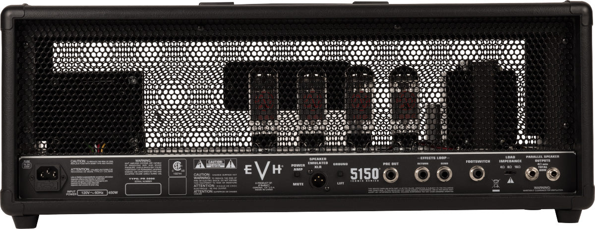 EVH 5150 Head BLK Iconic Series Amplificador Cabezal Guitarra 80W Negro 3